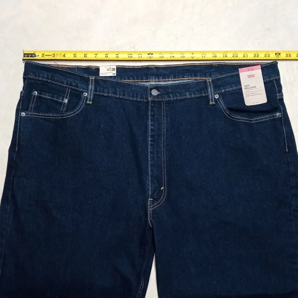 NWT Levis 550 Jeans Size 48x29 Relaxed Tapered Mid Rise Stretch Denim